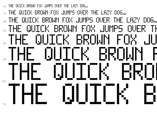 LED LCD 123 font waterfall